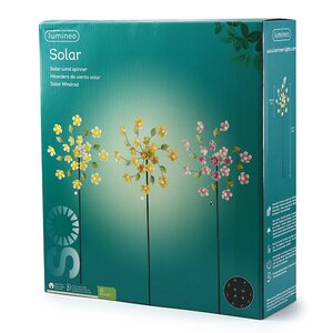 Садовый светильник на солнечной батарее Solar - Daisy Pink 119 см, с вращением, IP44 Kaemingk фото 5