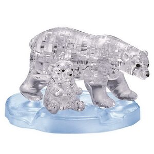 3D пазл Два белых медведя, 40 элементов Crystal Puzzle фото 1