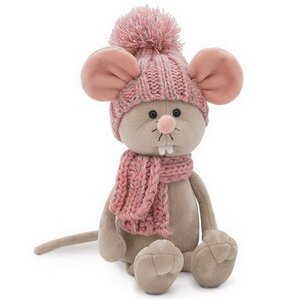 Мягкая игрушка Мышка Мася 20 см в розовом шарфе и шапочке Orange Toys фото 2