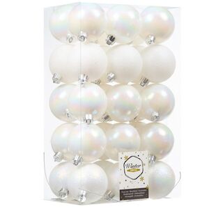 Коллекция пластиковых шаров Gracy - Белый перламутр 6 см, 30 шт Winter Deco фото 2