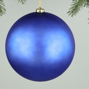Пластиковый шар 20 см синий королевский матовый Kaemingk фото 1