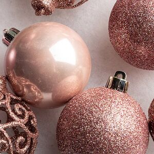 Набор пластиковых шаров Анданте 6 см розовый бутон, 16 шт Kaemingk фото 2