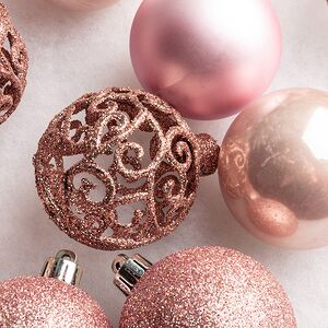 Набор пластиковых шаров Анданте 6 см розовый бутон, 16 шт Kaemingk фото 4