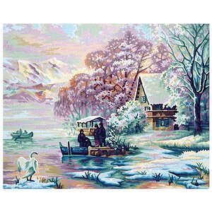 Картина по номерам "Горное озеро зимой", 40*50 см Schipper фото 1