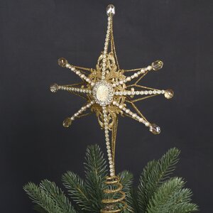 Верхушка на ёлку Звезда Лапландии 34 см, золотая Goodwill фото 3