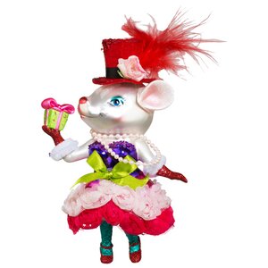 Елочная игрушка Мышь Хельга - Принцесса Цирка 14 см, стекло, подвеска Holiday Classics фото 1