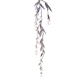Гирлянда Листочки на Морозе 45 см серебряная Hogewoning фото 1
