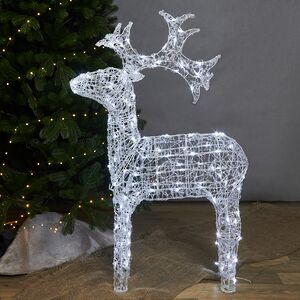 Олень светящийся Ажурный 120 см, 120 холодных белых LED ламп, IP44 Kaemingk фото 3
