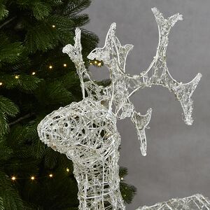Олень светящийся Ажурный 120 см, 120 холодных белых LED ламп, IP44 Kaemingk фото 4