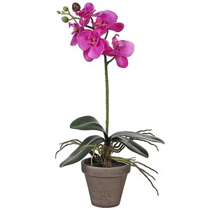 Орхидея искусственная в горшке 48 см розовая Edelman фото 1