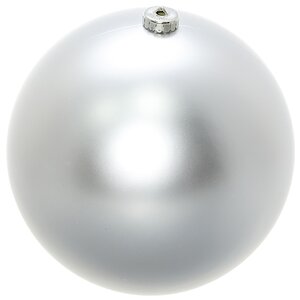 Пластиковый шар 20 см серебряный матовый Kaemingk/Winter Deco фото 2