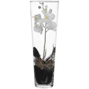 Искусственный цветок в кашпо Орхидея Royal White 50 см
