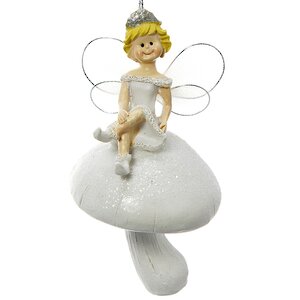 Елочная игрушка Фея Анжелика на грибочке 11 см, подвеска Koopman фото 3