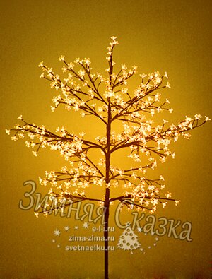 Светодиодное дерево Сакура 250 см, 1440 желтых LED ламп, IP44 BEAUTY LED фото 1