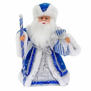 Игрушка музыкальная Дед Мороз"в синем кафтане 30 см Новогодняя Сказка фото 1
