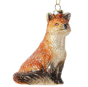 Елочная игрушка Лиса 10 см, пластик, подвеска Новогодняя Сказка фото 1