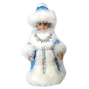 Музыкальная Снегурочка в голубой шубке 30 см, батарейки Новогодняя Сказка фото 1