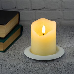 Подсвечник Блюдце на 1 свечу, 11 см, белый Омский Свечной фото 2