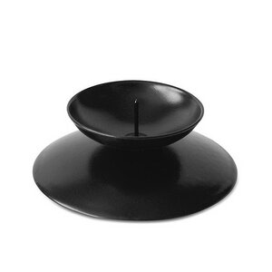 Подсвечник-блюдце Ренальдо на 1 свечу 7*3 см, черный Омский Свечной фото 1