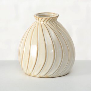 Фарфоровая ваза для цветов Creamy Pearl 11 см Boltze фото 3