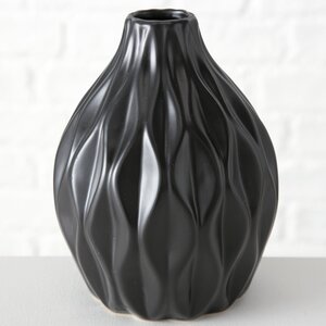 Фарфоровая ваза для цветов Black Pearl 15 см Boltze фото 1