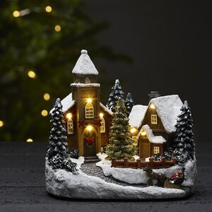 Светящаяся композиция Рождественская Деревушка 19*18 см на батарейках Star Trading фото 3