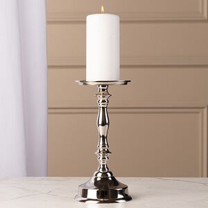 Металлический подсвечник для 1 свечи Марэль 22 см серебряный Koopman фото 3