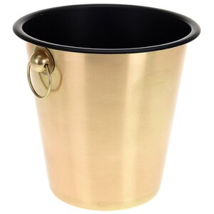 Ведерко для охлаждения шампанского 20 см золотое с черным Koopman фото 1