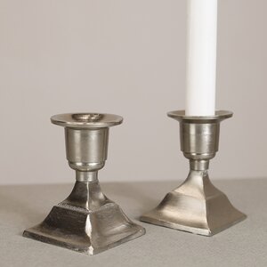 Декоративный подсвечник для 1 свечи Дориус 8 см серебряный Koopman фото 1