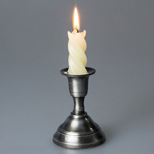 Подсвечник Милано на 1 свечу 8*7 см черненое серебро, круглое основание Koopman фото 1