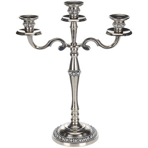 Подсвечник Шарлеруа на 3 свечи, 36 см, серебро Koopman фото 1