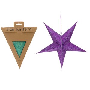 Объемная звезда из бумаги Изысканная 60*25 см сливовая Koopman фото 1