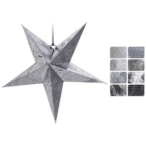 Объемная звезда из бумаги Изысканная 40 см серебро Koopman фото 1
