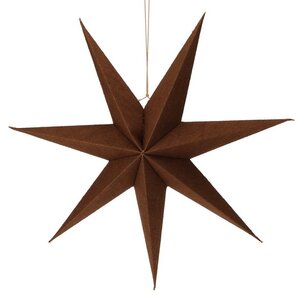 Подвесная звезда из бумаги Longastra 75 см коричневая Koopman фото 1