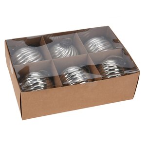 Набор стеклянных шаров Roffelle Silver 10 см, 6 шт Koopman фото 2