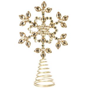 Верхушка на елку Снежинка Арданес 26 см золотая Koopman фото 1