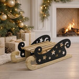 Декоративная фигура Деревянные Санки - Starwalkers 45*18 см Koopman фото 1