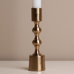 Металлический подсвечник на 1 свечу Montone 16 см золотой Koopman фото 1