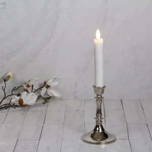 Декоративный подсвечник для 1 свечи Финнгвард 13 см серебряный Koopman фото 1