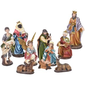 Вертеп с фигурками Рождественское чудо, 10 статуэток, 8-21 см
