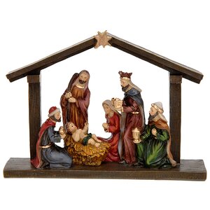 Рождественский вертеп - композиция Явление младенца Христа, 20*15 см