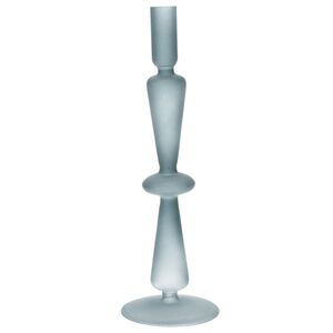 Стеклянный подсвечник Del Vetro - Merano 30 см серо-синий Koopman фото 3
