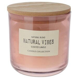 Ароматическая свеча Natural Vibes - Pink 10 см, в стеклянном стакане Koopman фото 1
