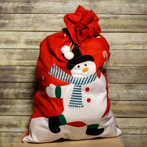 Мешок Деда Мороза с аппликацией - Снеговик 97*60 см Koopman фото 1