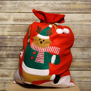 Мешок Деда Мороза с аппликацией - Олень 97*60 см Koopman фото 1