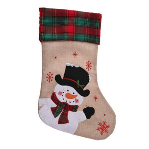 Новогодний носок для подарков Милый Снеговик 42 см Koopman фото 1