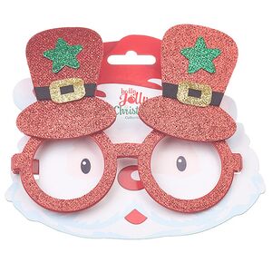 Новогодние очки Стильные Шляпы 16 см красные Koopman фото 3