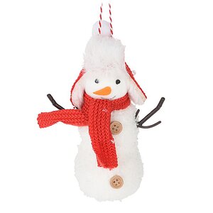 Елочная игрушка Снеговик Девитт в ушанке 15*10 см Koopman фото 1