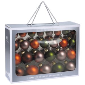 Набор стеклянных шаров Булонский Чемоданчик, 52 шт, 4-7 см Koopman фото 1