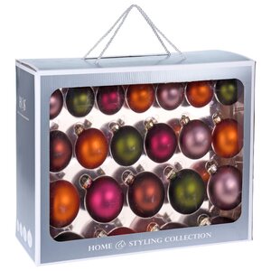 Набор стеклянных шаров Булонский Чемоданчик, 43 шт, 6-10 см, уцененный Koopman фото 1